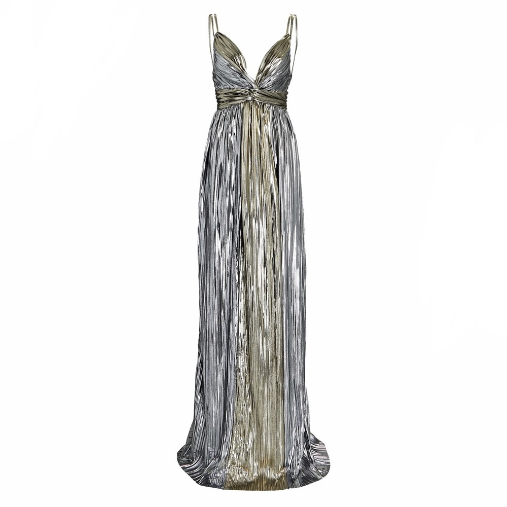 SABINA MUSAYEV Kaia Two-Tone Lamé Maxi Dress